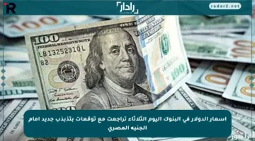أسعار الدولار في البنوك اليوم الثلاثاء تراجعت مع توقعات بتذبذب جديد أمام الجنيه المصري